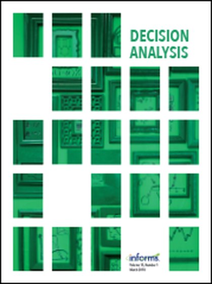 Decision Analysis, published by INFORMS